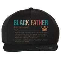 Black Father Noun Father Day Gifts Classic Wool Snapback Cap