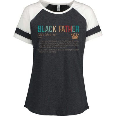 Black Father Noun Father Day Gifts Classic Enza Ladies Jersey Colorblock Tee