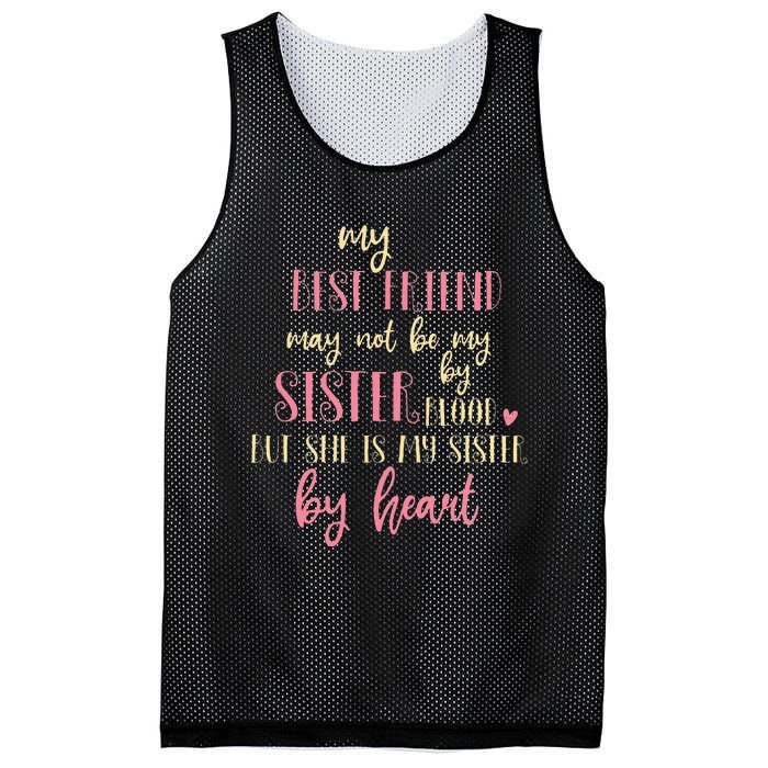 Best Friend Not By Blood But Buy Heart BFF Best Friend Mesh Reversible Basketball Jersey Tank