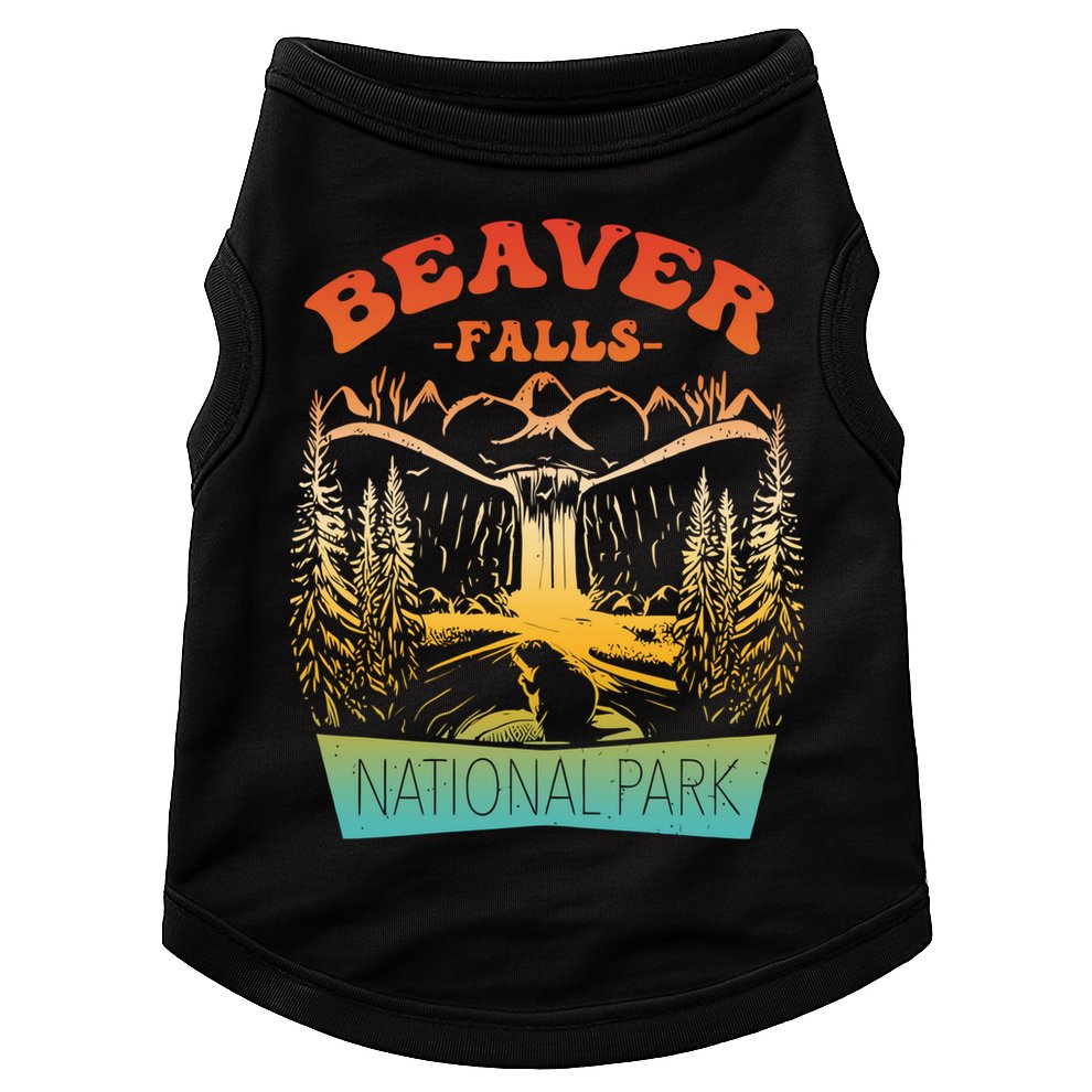 Beaver Falls National Park Vintage Design Doggie Tank