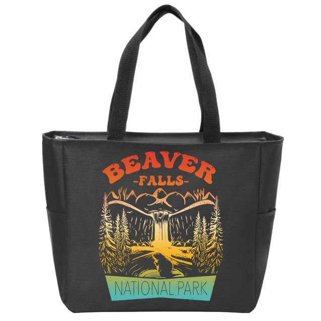 Beaver Falls National Park Vintage Design Zip Tote Bag