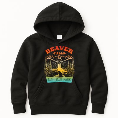 Beaver Falls National Park Vintage Design Kids Hoodie