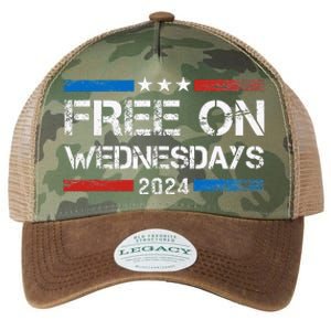 Biden Free On Wednesdays Us Flag Legacy Tie Dye Trucker Hat