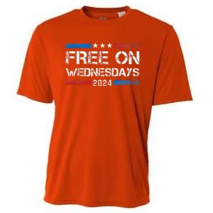 Biden Free On Wednesdays Us Flag Cooling Performance Crew T-Shirt