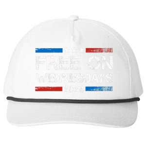 Biden Free On Wednesdays Us Flag Snapback Five-Panel Rope Hat