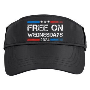 Biden Free On Wednesdays Us Flag Adult Drive Performance Visor