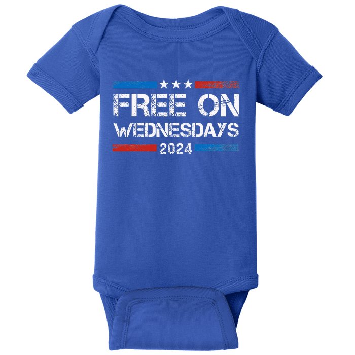 Biden Free On Wednesdays Us Flag Baby Bodysuit