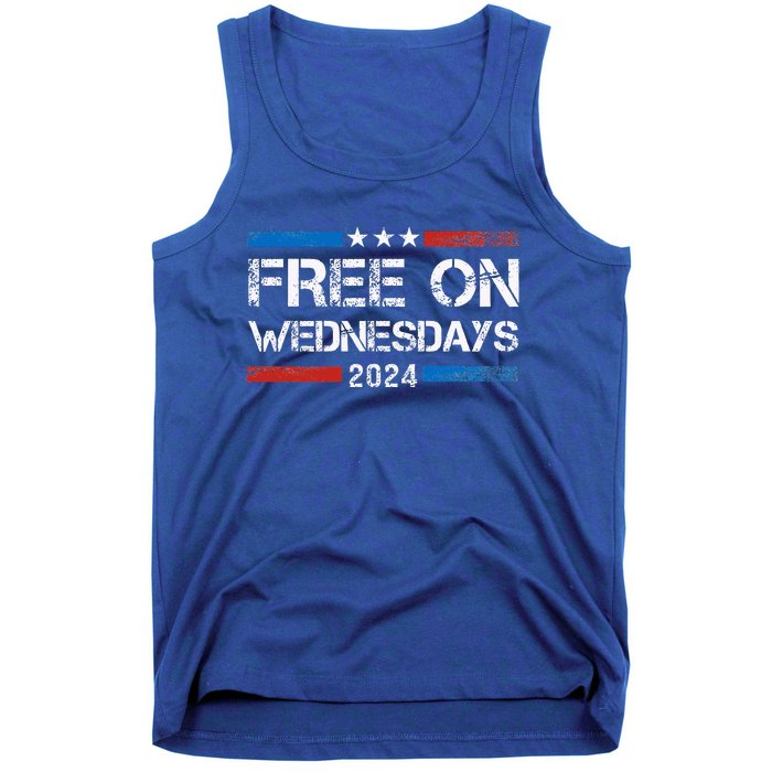 Biden Free On Wednesdays Us Flag Tank Top