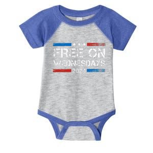 Biden Free On Wednesdays Us Flag Infant Baby Jersey Bodysuit