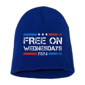 Biden Free On Wednesdays Us Flag Short Acrylic Beanie