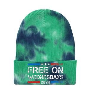 Biden Free On Wednesdays Us Flag Tie Dye 12in Knit Beanie