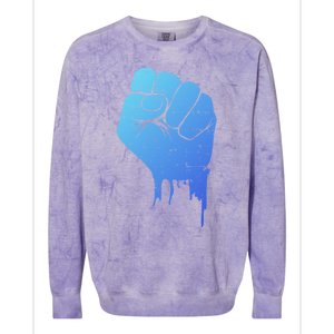 Black Fist Original Black Power Symbol Empower Blm Meaningful Gift Colorblast Crewneck Sweatshirt