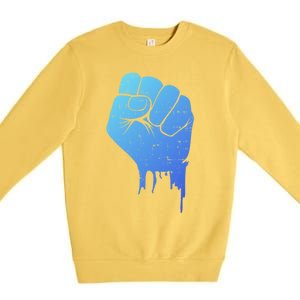 Black Fist Original Black Power Symbol Empower Blm Meaningful Gift Premium Crewneck Sweatshirt