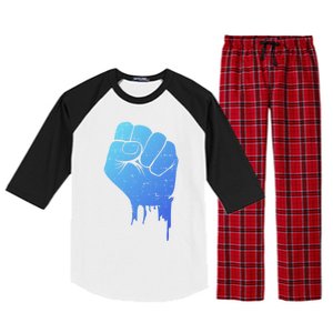 Black Fist Original Black Power Symbol Empower Blm Meaningful Gift Raglan Sleeve Pajama Set