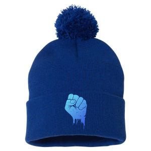 Black Fist Original Black Power Symbol Empower Blm Meaningful Gift Pom Pom 12in Knit Beanie