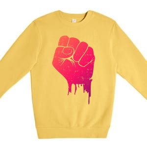 Black Fist Original Black Power Symbol Empower Blm Meaningful Gift Premium Crewneck Sweatshirt