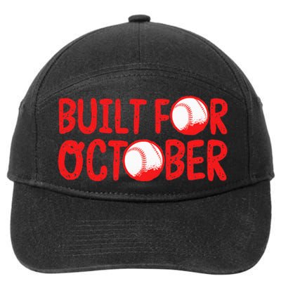 Built For October Baseball Month Playoffs Retro Swing Red 7-Panel Snapback Hat