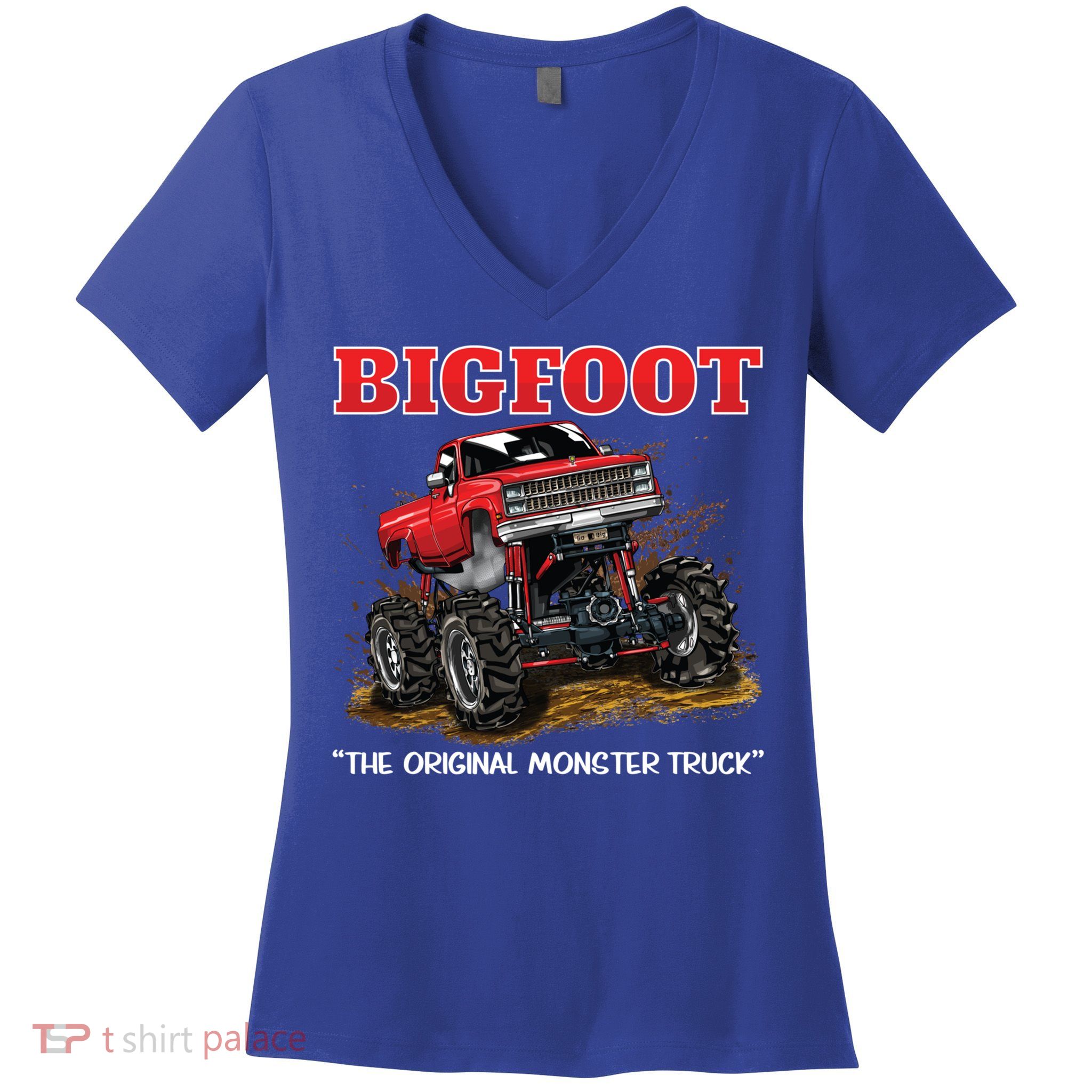 Big Foot Original Monster Truck Gift Women's V-Neck T-Shirt