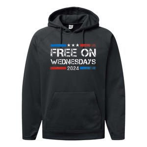 Biden Free On Wednesdays Us Flag Performance Fleece Hoodie