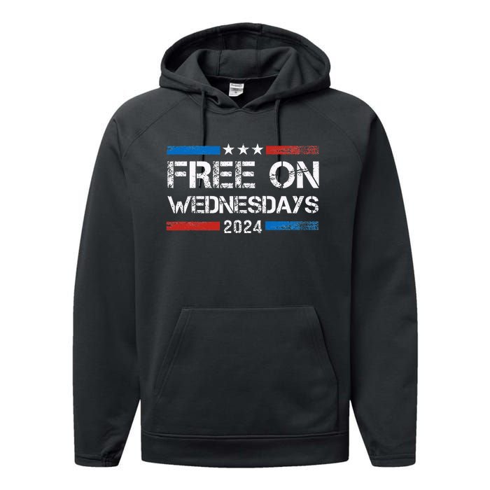 Biden Free On Wednesdays Us Flag Performance Fleece Hoodie