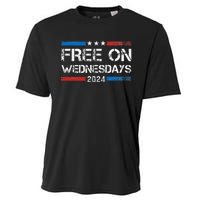 Biden Free On Wednesdays Us Flag Cooling Performance Crew T-Shirt