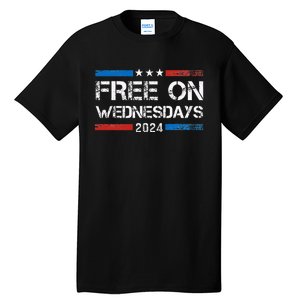 Biden Free On Wednesdays Us Flag Tall T-Shirt