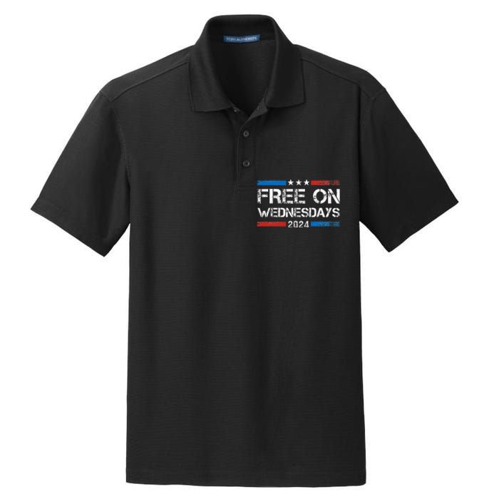 Biden Free On Wednesdays Us Flag Dry Zone Grid Polo