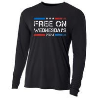 Biden Free On Wednesdays Us Flag Cooling Performance Long Sleeve Crew