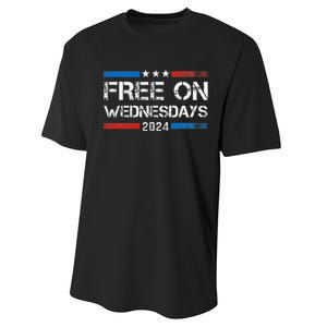 Biden Free On Wednesdays Us Flag Performance Sprint T-Shirt