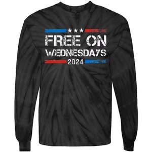 Biden Free On Wednesdays Us Flag Tie-Dye Long Sleeve Shirt