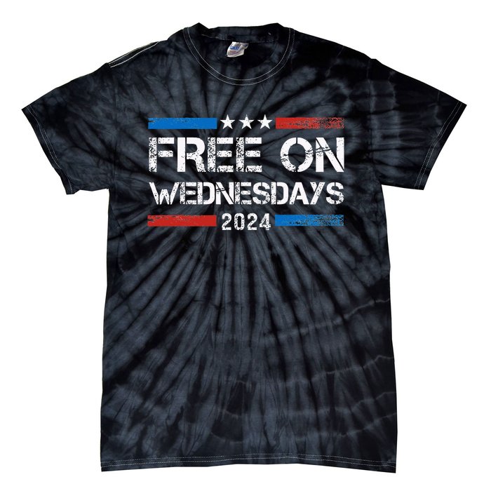 Biden Free On Wednesdays Us Flag Tie-Dye T-Shirt