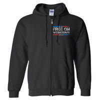 Biden Free On Wednesdays Us Flag Full Zip Hoodie