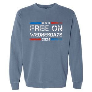 Biden Free On Wednesdays Us Flag Garment-Dyed Sweatshirt