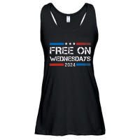 Biden Free On Wednesdays Us Flag Vintage Ladies Essential Flowy Tank