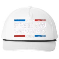 Biden Free On Wednesdays Us Flag Vintage Anti Trump Snapback Five-Panel Rope Hat