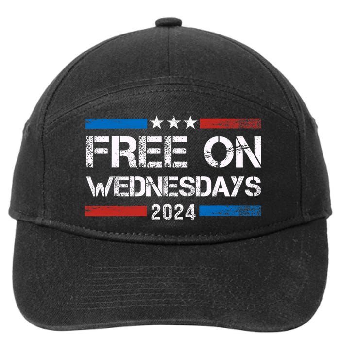 Biden Free On Wednesdays Us Flag Vintage Anti Trump 7-Panel Snapback Hat