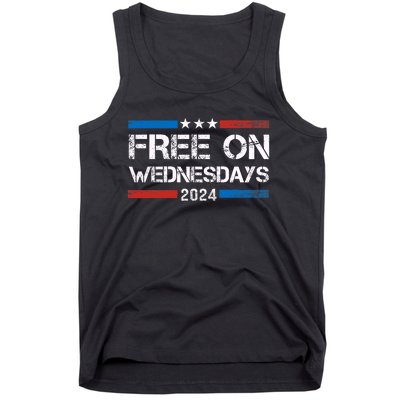 Biden Free On Wednesdays Us Flag Vintage Anti Trump Tank Top