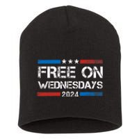 Biden Free On Wednesdays Us Flag Vintage Anti Trump Short Acrylic Beanie