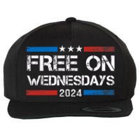 Biden Free On Wednesdays Us Flag Vintage Anti Trump Wool Snapback Cap