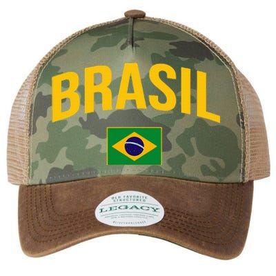 Brasil Flag Of Brazil Legacy Tie Dye Trucker Hat