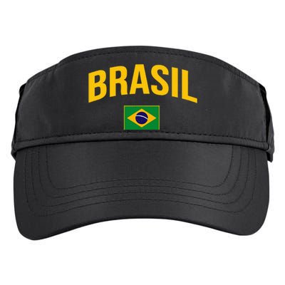 Brasil Flag Of Brazil Adult Drive Performance Visor