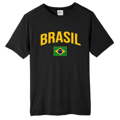 Brasil Flag Of Brazil Tall Fusion ChromaSoft Performance T-Shirt