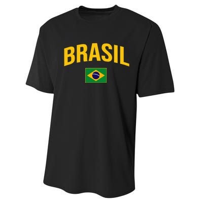 Brasil Flag Of Brazil Performance Sprint T-Shirt