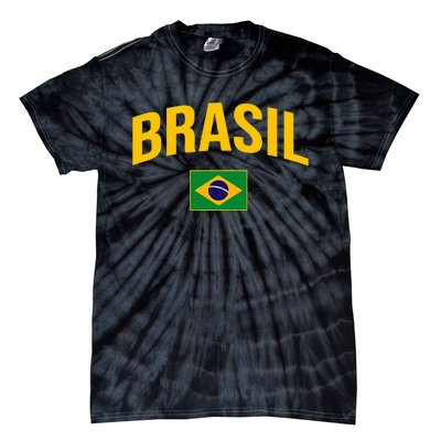 Brasil Flag Of Brazil Tie-Dye T-Shirt