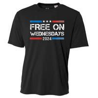 Biden Free On Wednesdays Us Flag Vintage Cooling Performance Crew T-Shirt