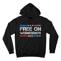 Biden Free On Wednesdays Us Flag Vintage Hoodie