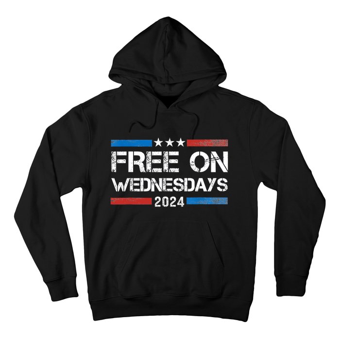 Biden Free On Wednesdays Us Flag Vintage Hoodie