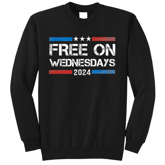 Biden Free On Wednesdays Us Flag Vintage Sweatshirt