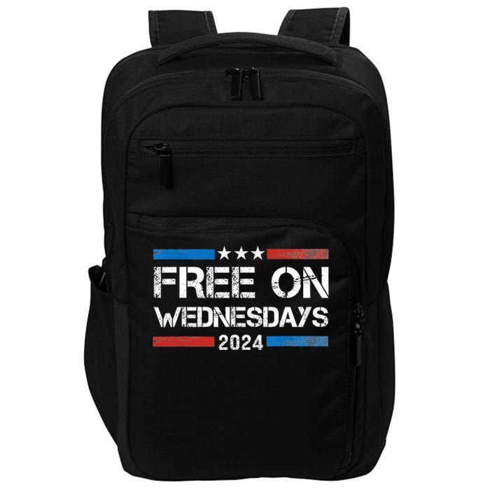 Biden Free On Wednesdays Us Flag Vintage Impact Tech Backpack