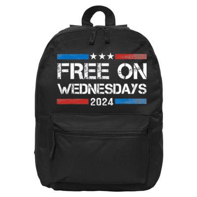 Biden Free On Wednesdays Us Flag Vintage 16 in Basic Backpack